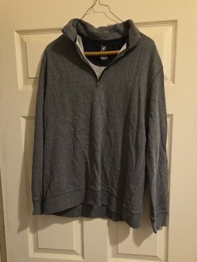 George Men's Gray Half-Zip Pullover